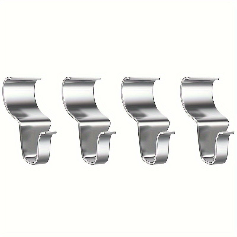 TEMU 4/10/20pcs Hooks, Heavy Duty Stainless Steel Low Profile No Hole Hanger, Utility Hooks