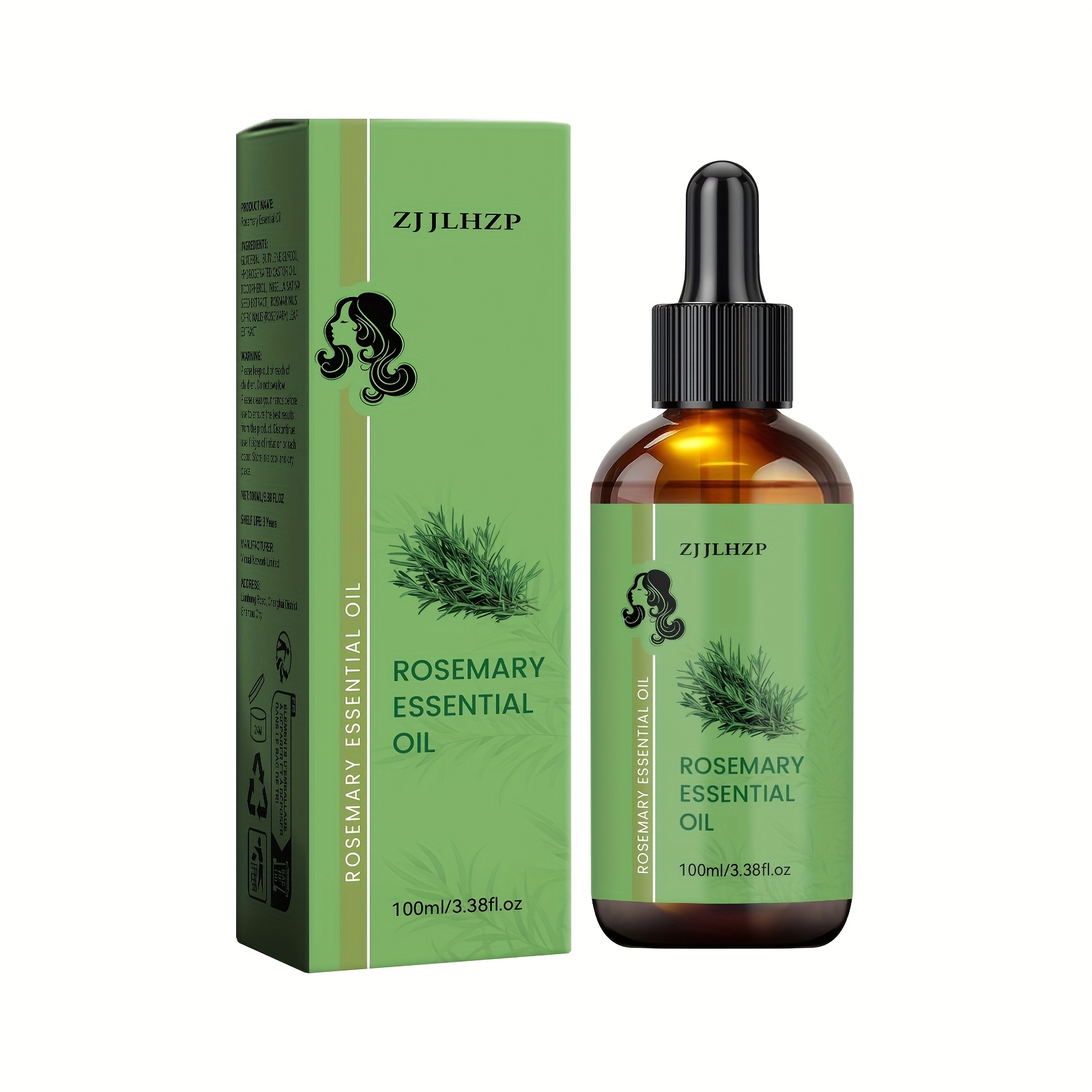 TEMU Natural Rosemary Hair Oil, Gentle Care, Hair Care Products, Nourishing Scalp Strengthening Oil, For Split Ends Care, Eyebrows, Eyelashes, Face,