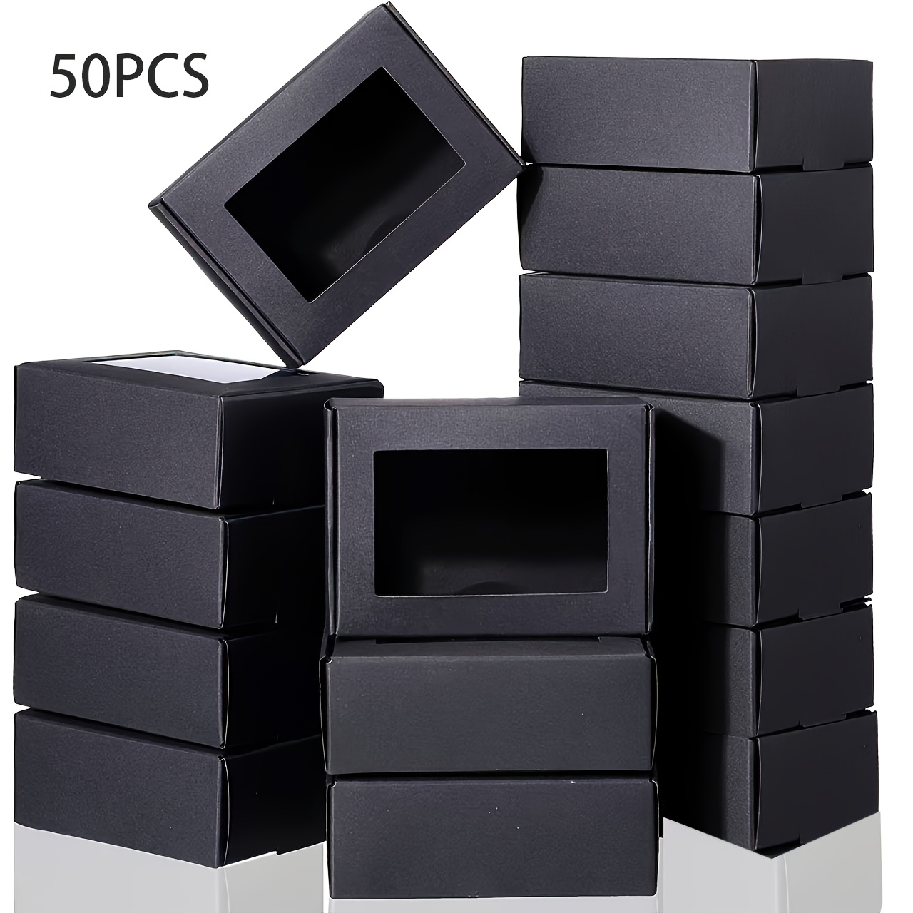 TEMU 50 Gift Boxes With Windows, Size8.5cm*6cm*3cm/3.34in*2.36in*1.18in Jewelry Boxes, Used For Birthday Parties, Graduation Gift Boxes, Holiday Gift