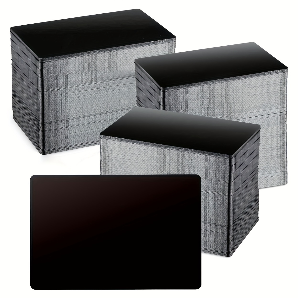 

Ultra-thin Black Aluminum Engraving Blanks - Waterproof, Perfect For Cnc & Laser Engraved Business Cards, Diy Gifts & Vip Passes