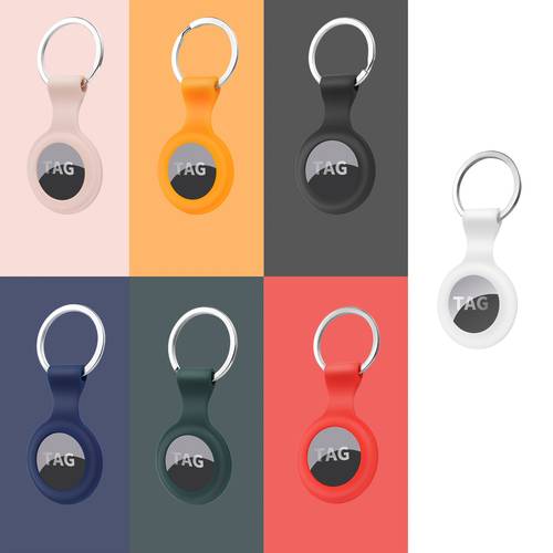 silicone protective case with keychain for airtag anti loss holder item tracking minimalist style geometric pattern flexible material durable cover keychain accessory cover gadget tech enthusiasts air tag case air tag holder air tag keychain air tag halter airtag holder airtag tok air tag keychain cover airtag cover airtag case airtag for airtag bracelet airtag keychain air tag cover