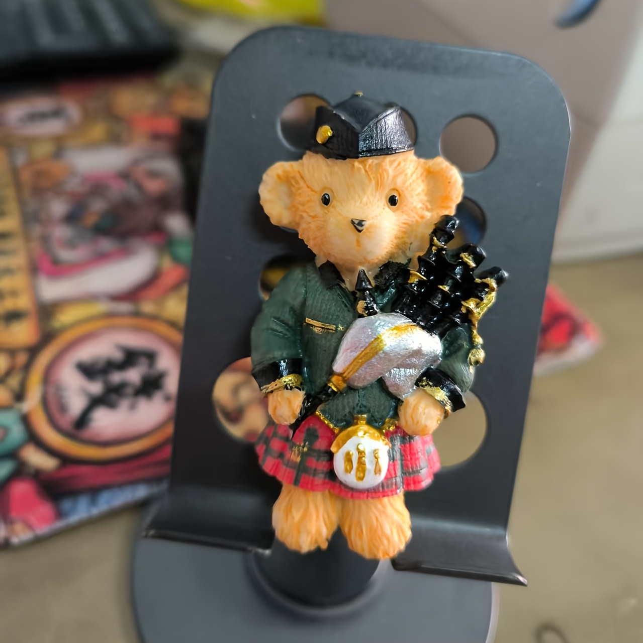 Image of British-themed Magnetic Fridge Decoration - Cute Bear Kilt & Black Hat With , Ideal For Home & Travel Souvenir, Collectible Gift, Travel Souvenir | Festive | , Festive Home Decor