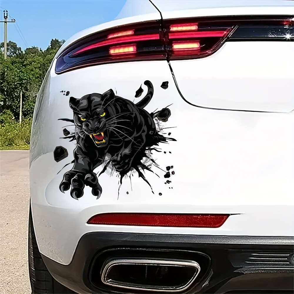 Pack Of 1, Animal Breaking Wall Sticker, Car, Bedroom, Bathroom Decoration Stickers