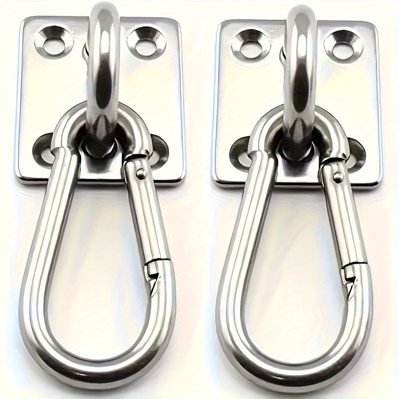 Image of 2 Pack Hammock Hooks Metal, Stainless Steel Heavy Duty Multifunctional Hammock Metal Base, Used For Hammocks, Hanging Baskets, , Door Buckles, Sandbag Bags, Etc