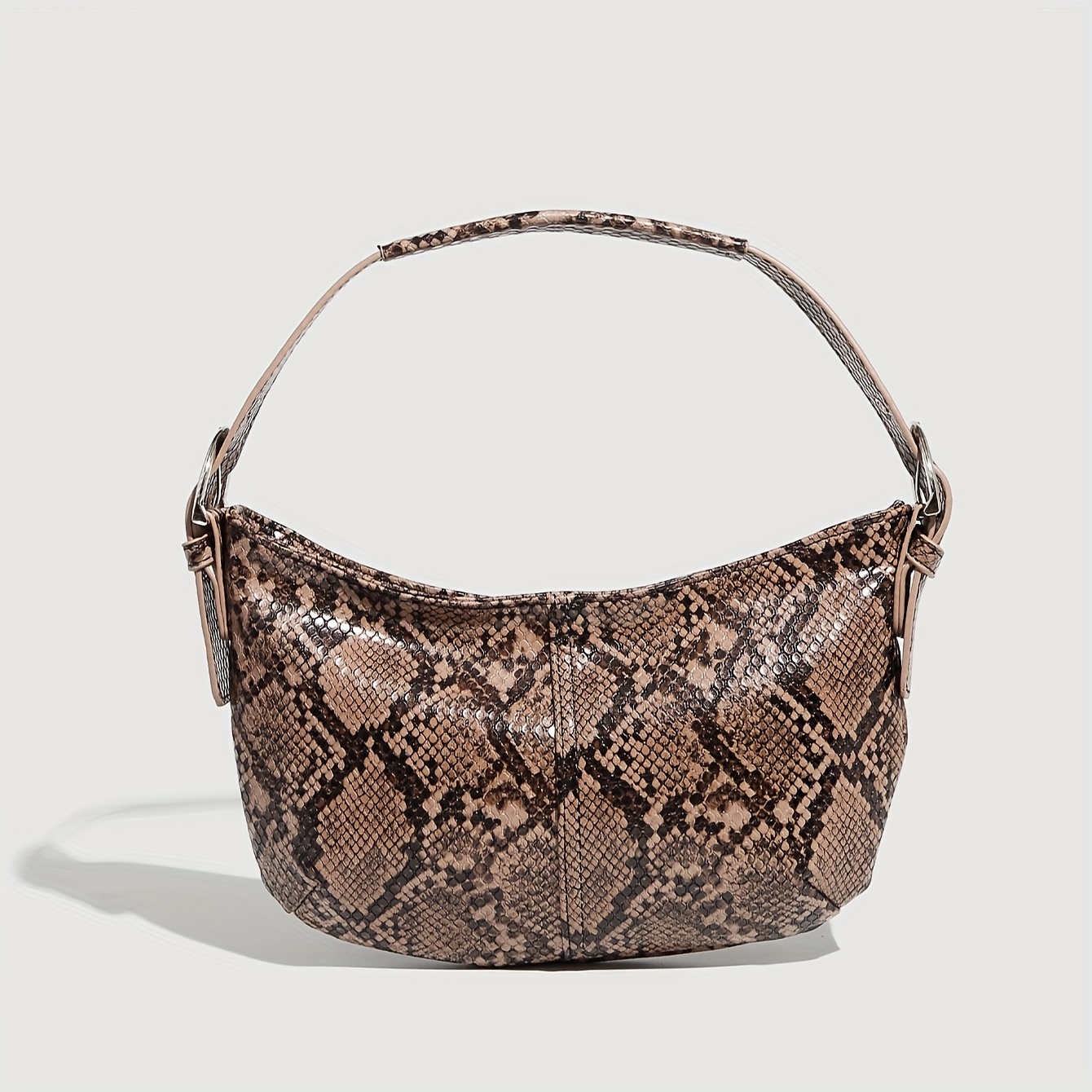 00’s archive snake 蛇柄 leather hand bag 茶 Italian Leather Snake Pattern Hand Bag – meant-for-both