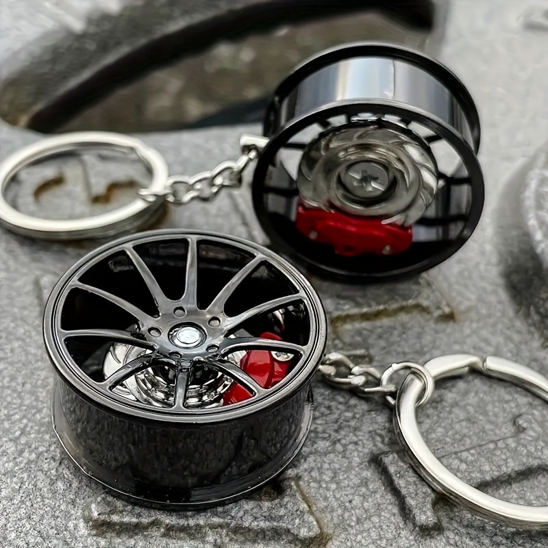 

Brake Caliper 360° Rotating Keychain - Zinc Alloy Material - Car Enthusiast Gift - Key Ring, Backpack Decoration, Car Club Present