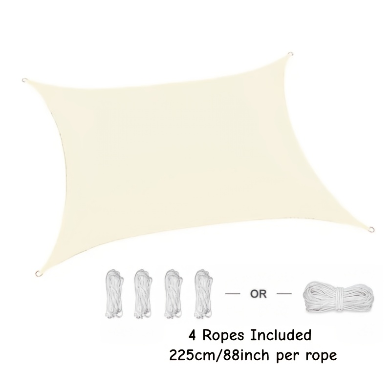 1pc 300d Oxford Cloth Sunshade Sail | Rectangle Awning Uv Pool Canopy With High-tenacity Webbing Binding And Polyester Fiber Material