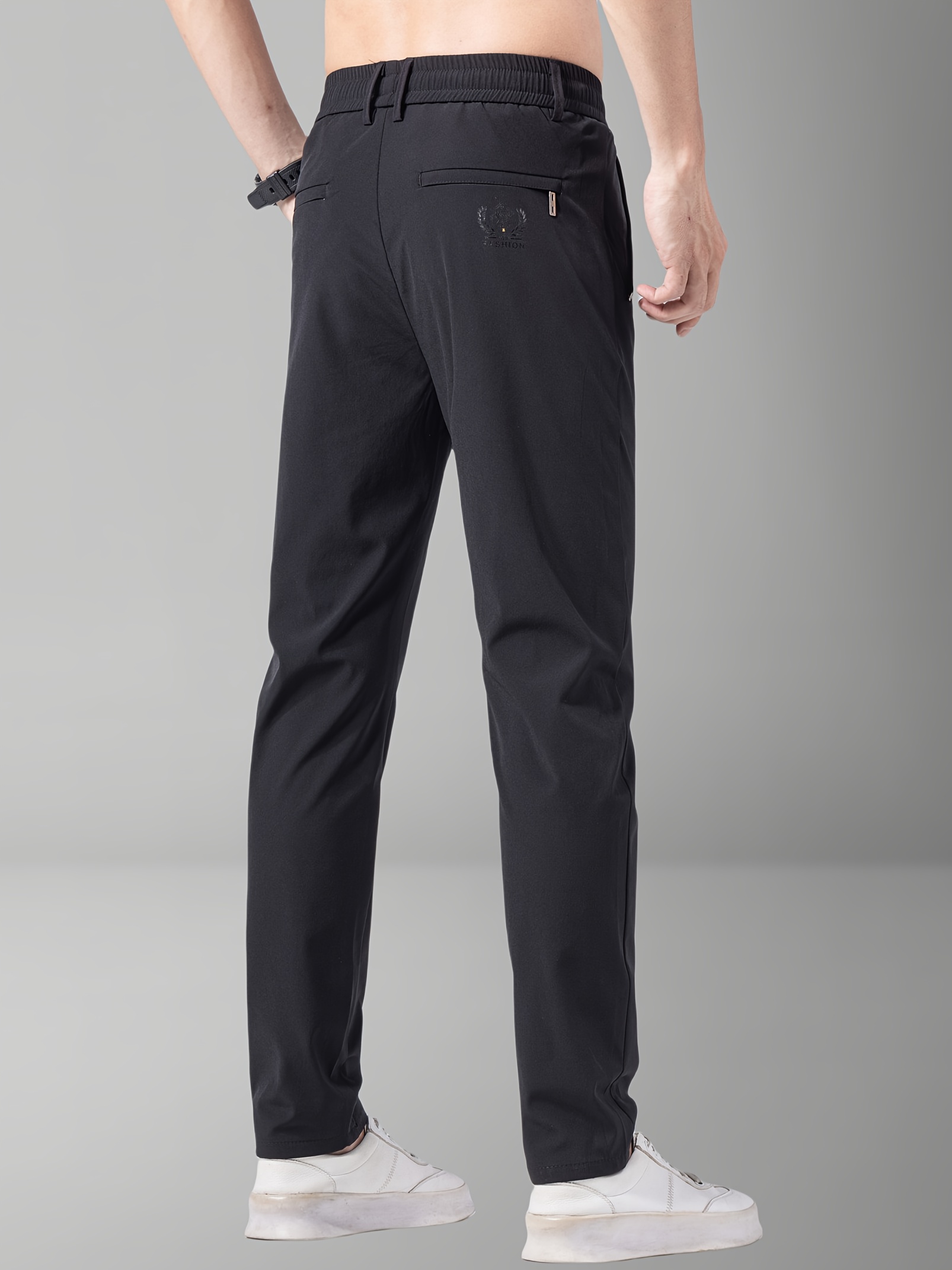 mens summer sports pants gray drawstring waist zippered pockets casual outdoor athletic wear for tennis golf casual athletic wear casual sportswear polyamide fabric details 17