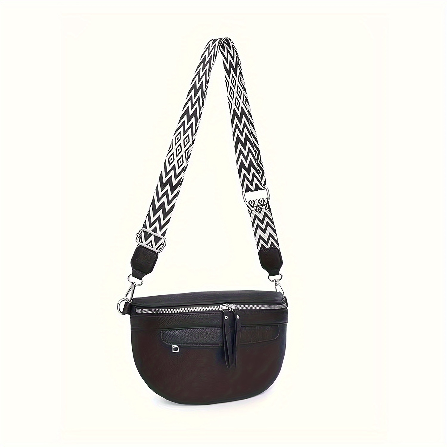 

Adjustable Geometric Strap Fashion Chest Bag, Fanny Pack Crossbody Bag, Versatile Hip Pouch For Casual Outings