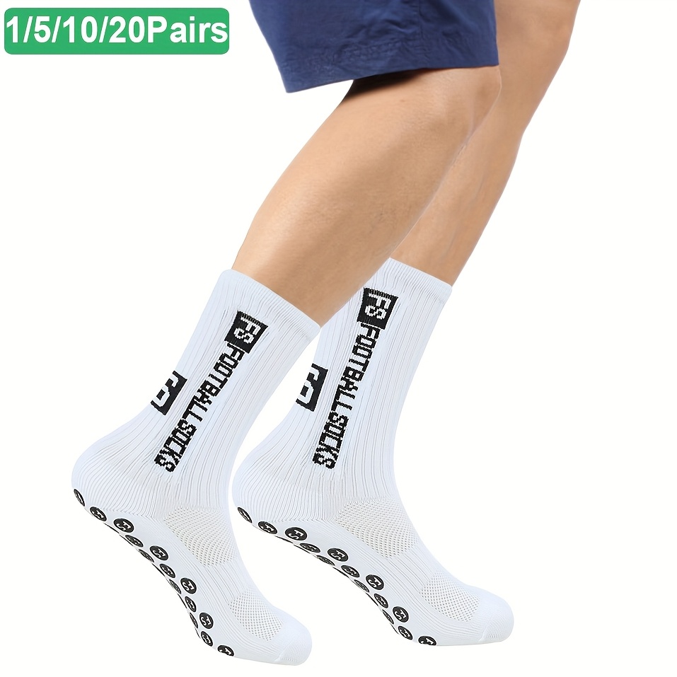 

1/5/10 Pairs Of Sports Socks For Men And Women, Featuring Towel Bottom Grip, Suitable For Football, Basketball, Skateboarding, Rugby, And Other Athletic Activities.