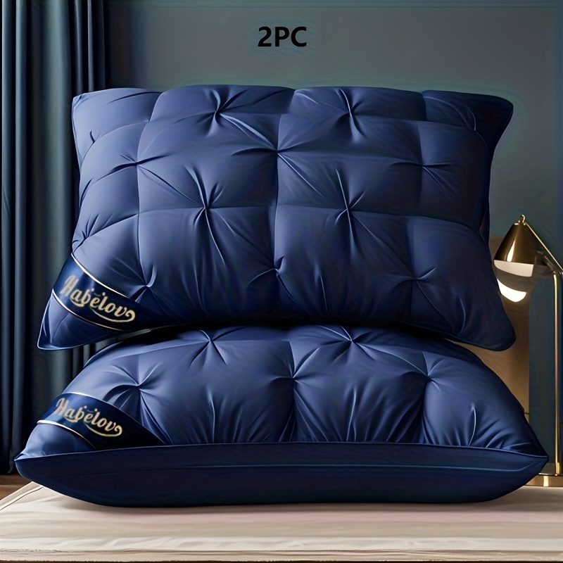 1/2 Luxury Hotel Quality Pillow, Deep Sleep Neck Support, Four Seasons Non-Collapsing High Pillow Core, Hypoallergenic Polyester Fiber Cover, Modern Pillow Design | Soft Texture End, Sleeping Pillow, Cooling Pillow, Neck Pillow, Gift