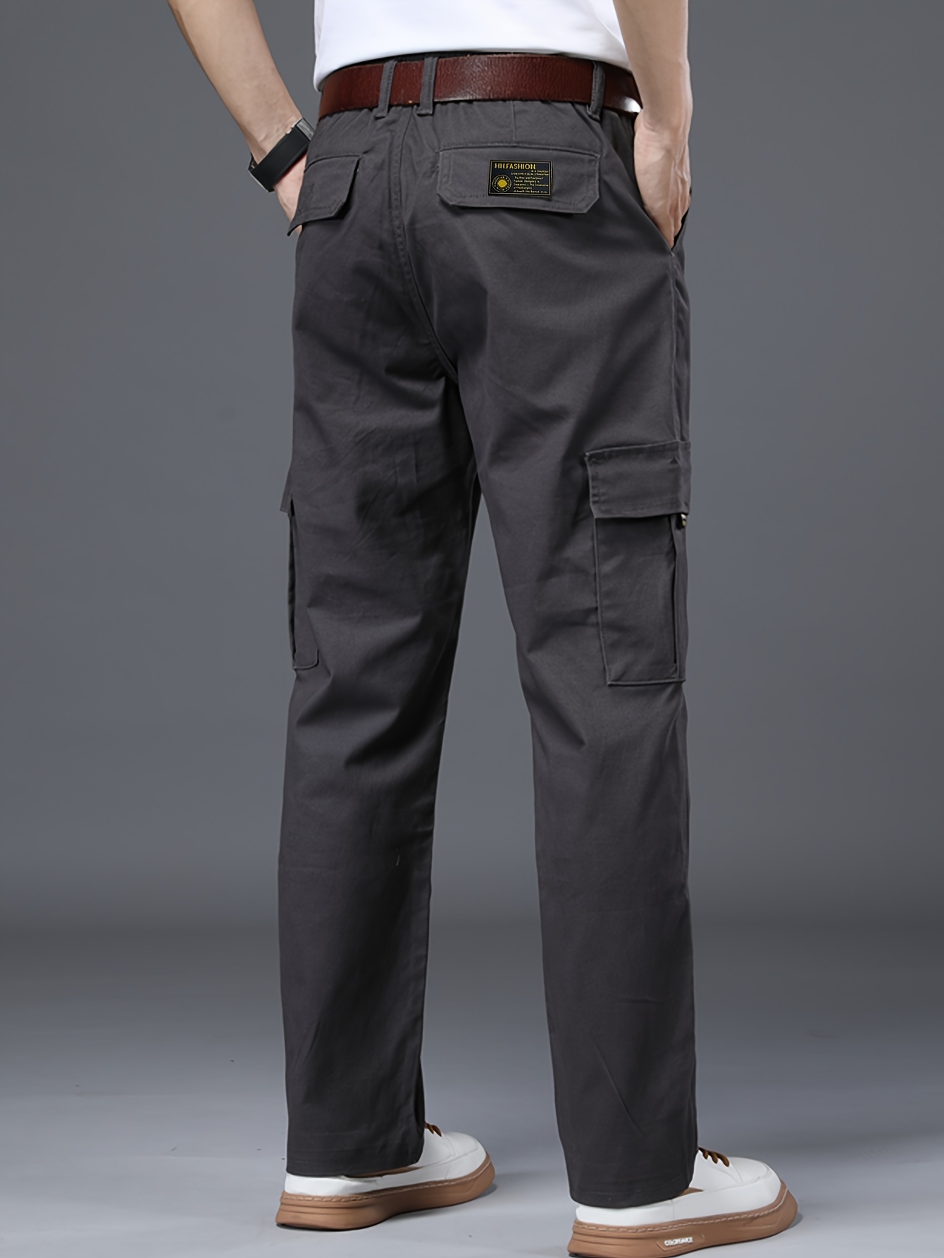 pantalon cargo en coton épaissement thermique hommes taille Temu