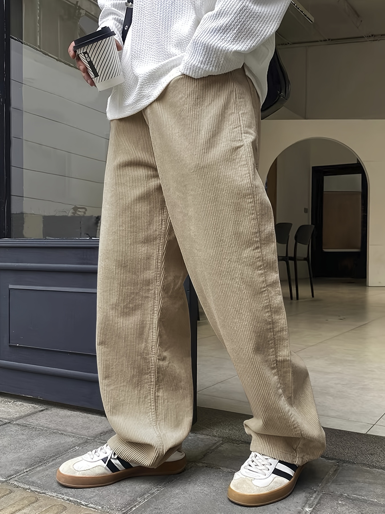 Tan Corduroy Pants Men Tan Corduroy Pants Outfit Solid Color *'s