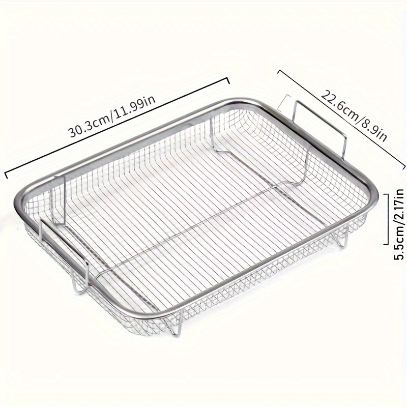 Barbecue Basket Stainless Steel Baking Fryer Additions Frying Basket Baking Oven Baking Pan Outdoor Barbecue Plate
