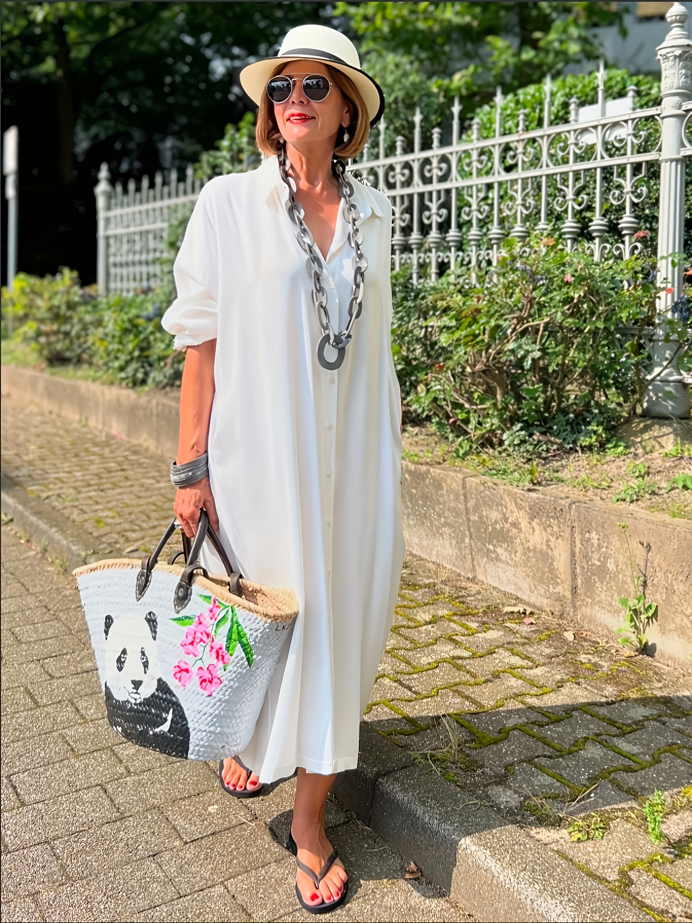 Elegant Casual Plus Size Casual White Summer Dresses Plus Size