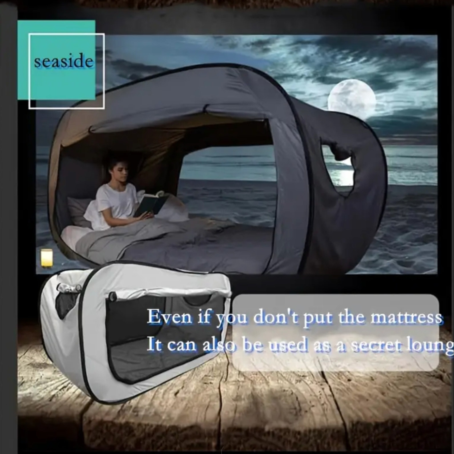 Camping Private Tent, 2-Door Tent Breathable And Shading Home Comfortable Easy Setup Enclosed Shelter Portable Mattress Double-Door Tent Reinforced Seams Shading Outdoor Camping Tent, Suitable for Indoor And Outdoor, Avoiding Mosquito Bites