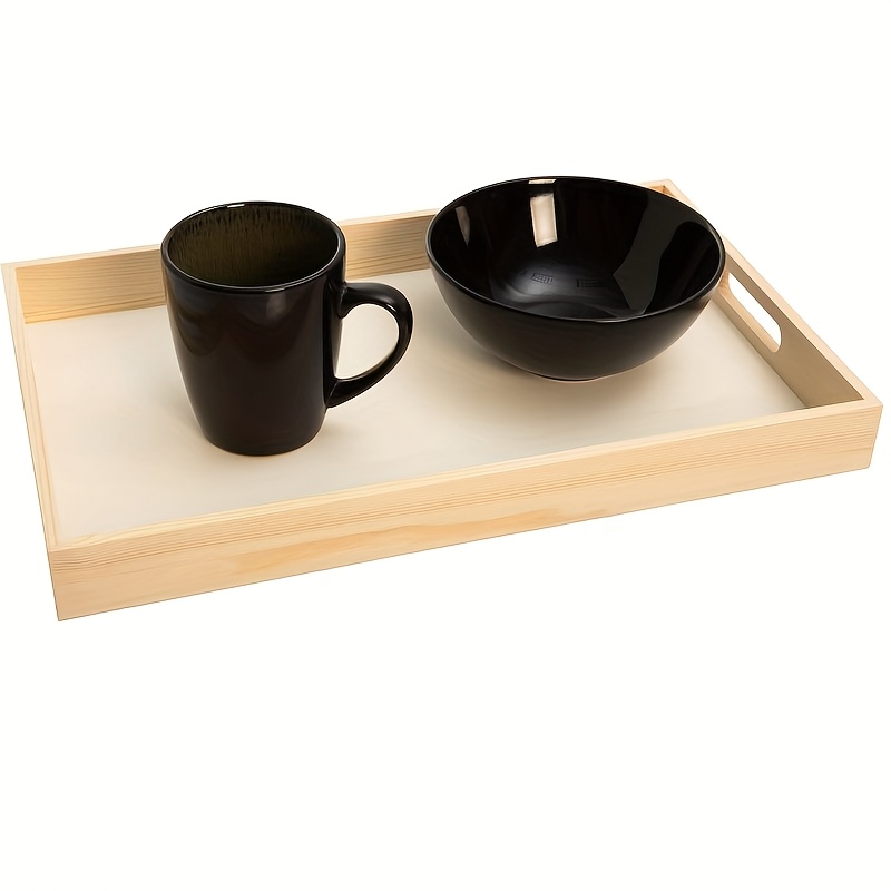 1pc   wooden   serving trays of trays with cut out handles for crafts serving non food contact