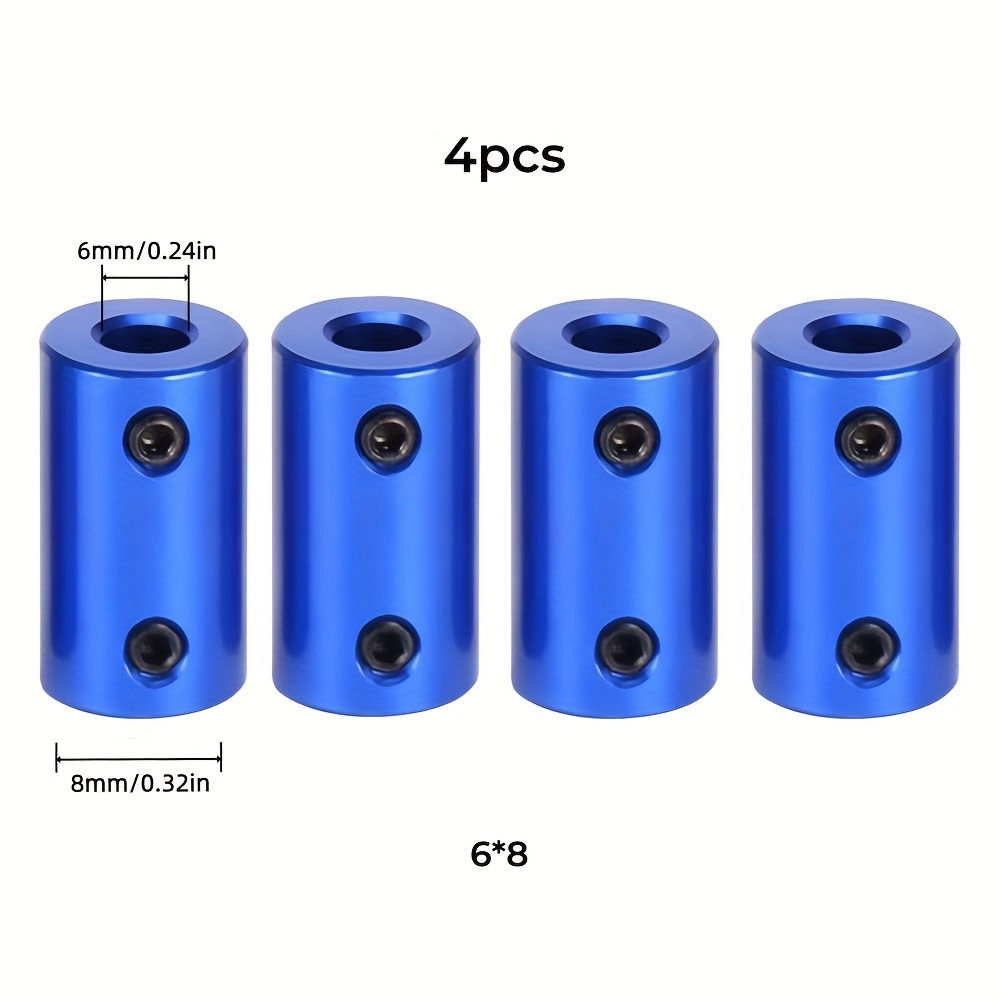 TEMU 4 connettori per motore, giunti, 5 mm e 8 mm, accoppiatori per motore, elastici, modellini di barche, modellini di auto, modellini di aeroplani,