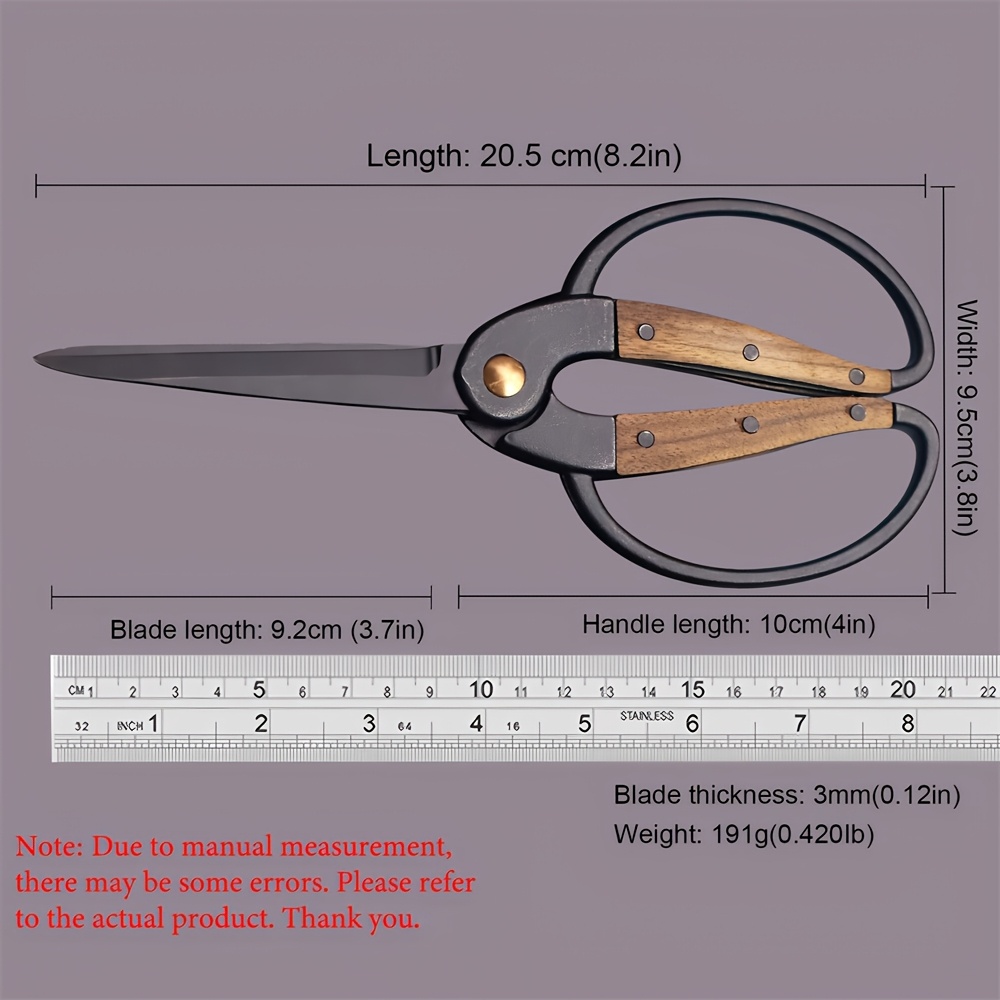 TEMU 1 pc, Ciseaux de jardin Ciseaux pour branches de Ciseaux d'élagage pour arbres fruitiers en acier à haute teneur en carbone Outils de jardinage