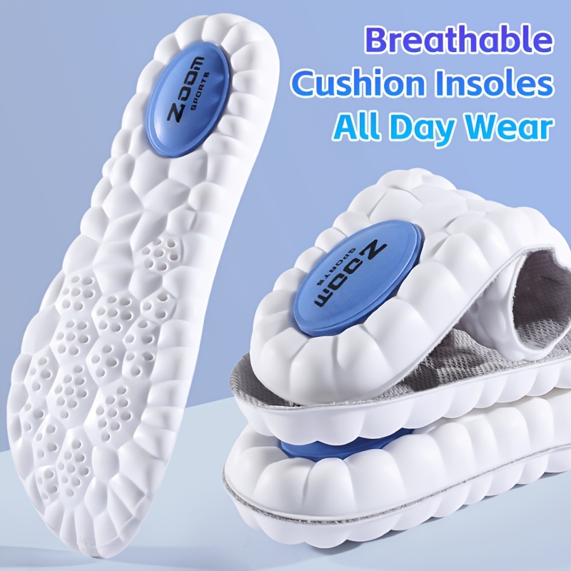 TEMU 3angni Air Cushion Shock-absorbing Insoles - Anti-fatigue Suitable For Prolonged Standing & Heavy, Unisex Inserts Compatible For Sneakers,, For
