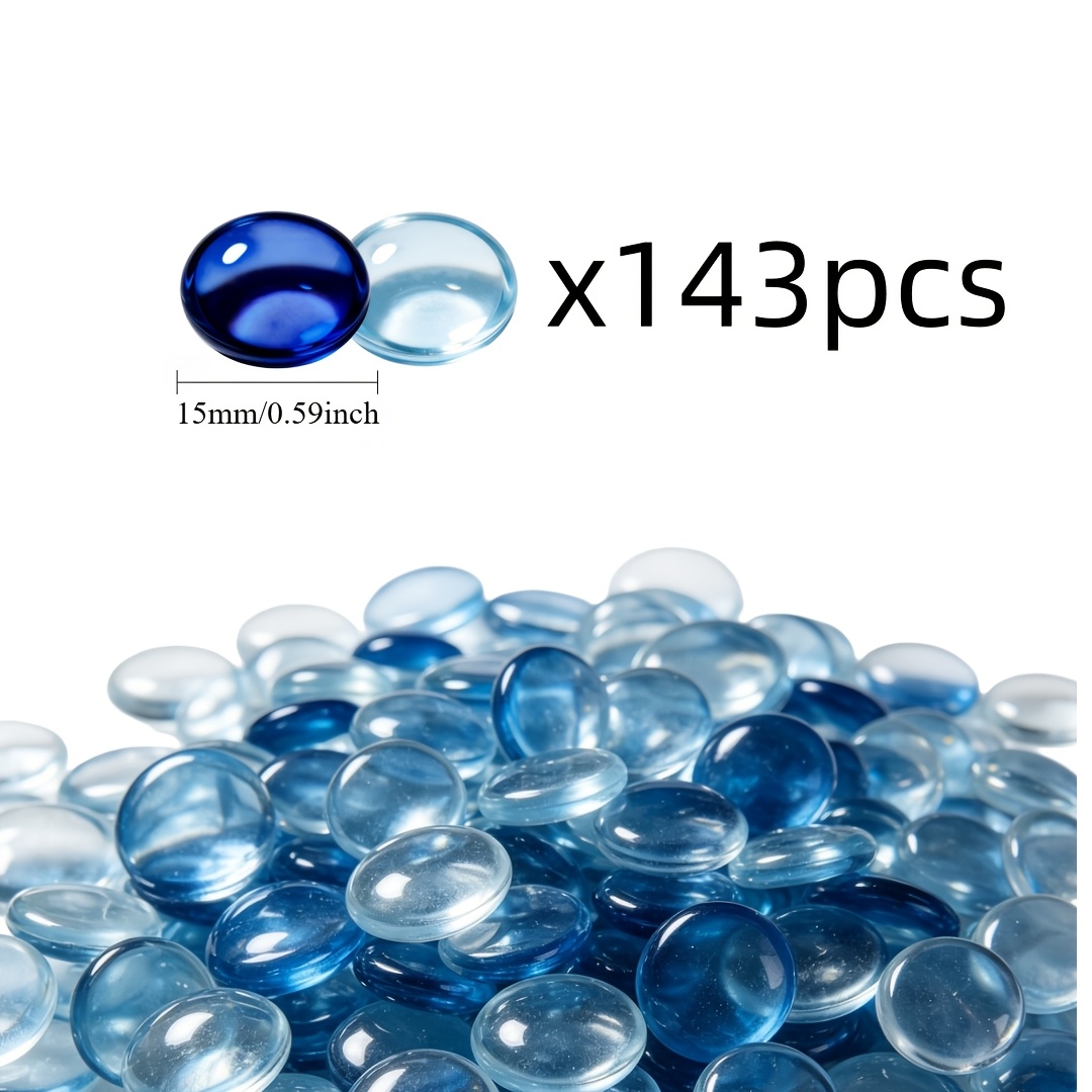 TEMU 143pcs Flat Acrylic Beads, Clear Artificial Crystal Beads Vase Filler, Table Centerpiece Scatter For Wedding Party, Christmas Winter Decor,