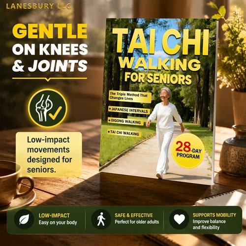 photo de l'article marche tai pour seniors, guide dexercice à faible impact de pour personnes âgées, de marche pour les genoux, entraînement à léquilibre et à la , confort articulaire, force des hanches et des fessiers, livre de fitness pour seniors à domicile équipement