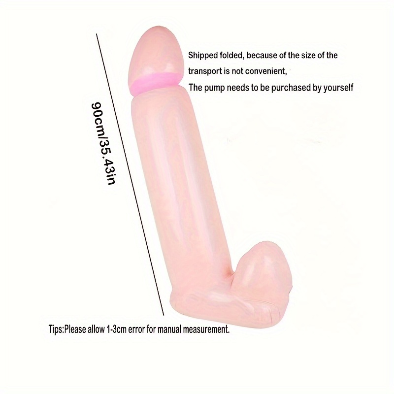 надувний дільдо для дорослих, пвх   секс-іграшка для нічних  , барів та холостяцьких вечірок, чуттєвий аксесуар для дорослих  , не потребує електрики або батарейок детальніше 2