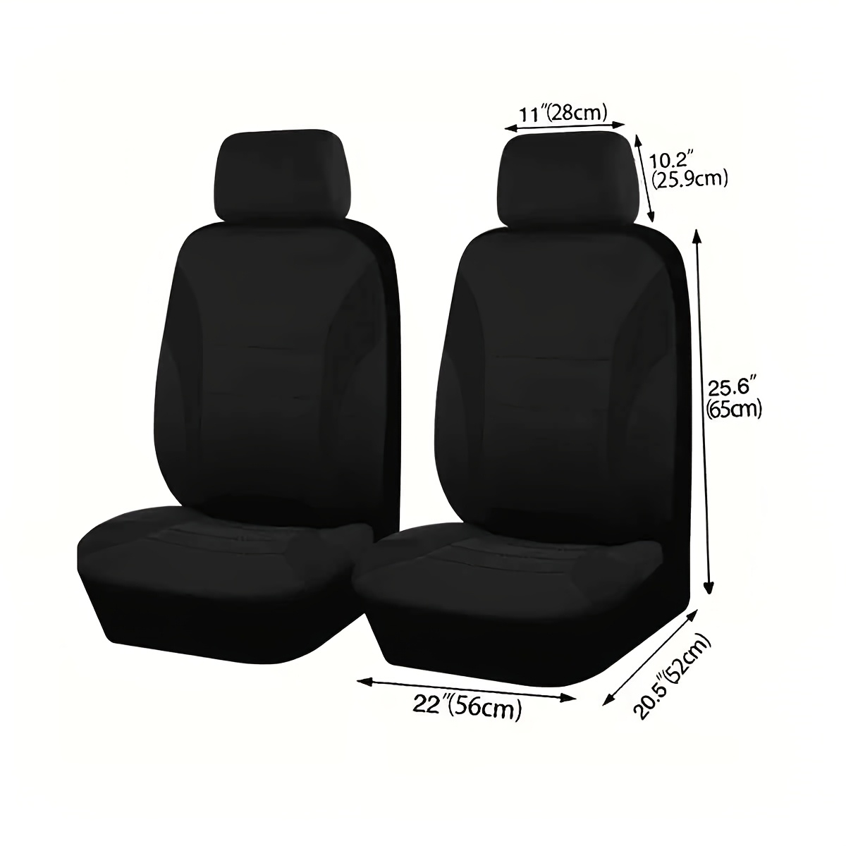 juego de 9 fundas para asientos de coche con diseño   de líneas negras para  