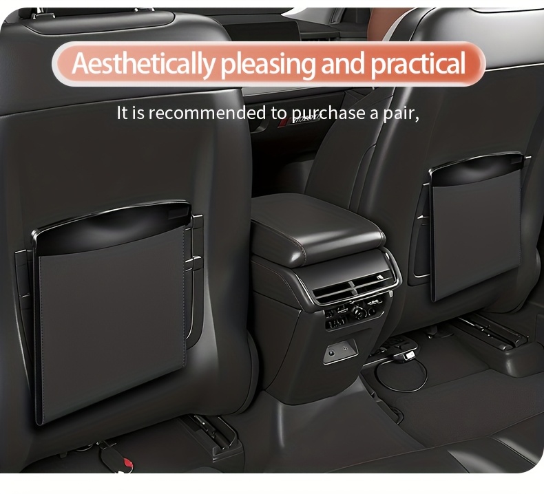 This Is a Large-Capacity Trash Bag Made of Faux Leather for Ford Vehicles, Suitable for Models Like for Focus Mk2, Mk3, Fiesta Mk7, Transit, Mondeo Mk4, Ranger, Kuga Mk8, Puma, Fusion, Grand F-150, Explorer, Taurus, Escape