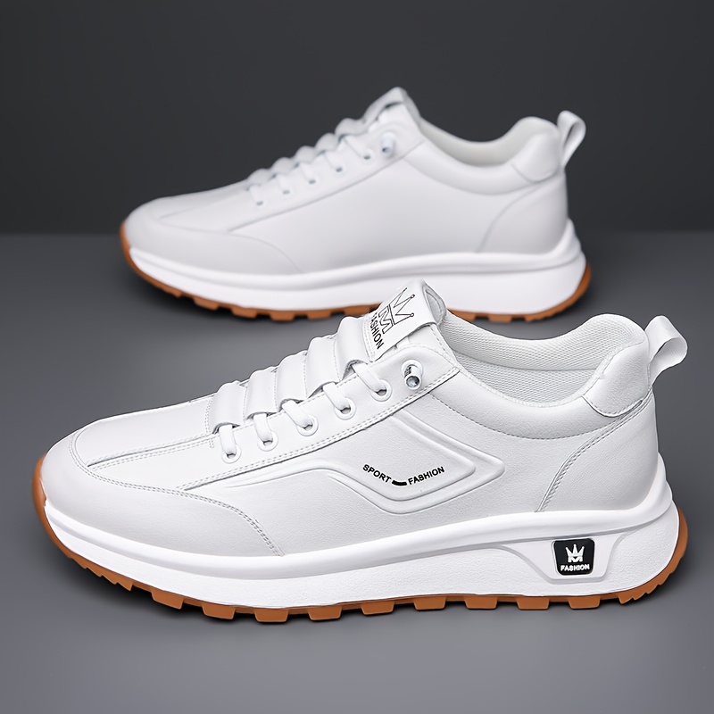 Men's Four-Season New Sneakers, Casual Shoes with Breathable Soft Sole and Anti-Slip Design, Fashionable White Shoes