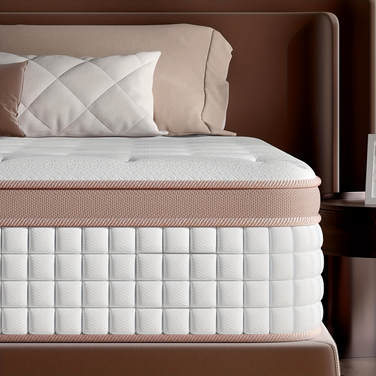 TEMU Luxury Mattress 12/14 Inch Full Size Queen Size King Size Gel Memory Foam Mixed Medium Hardness