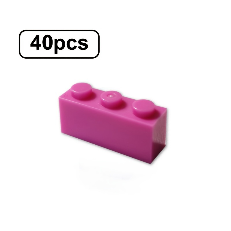 40pcs 1x3 High Brick Small Particle Building Blocks for Creativity & Imagination