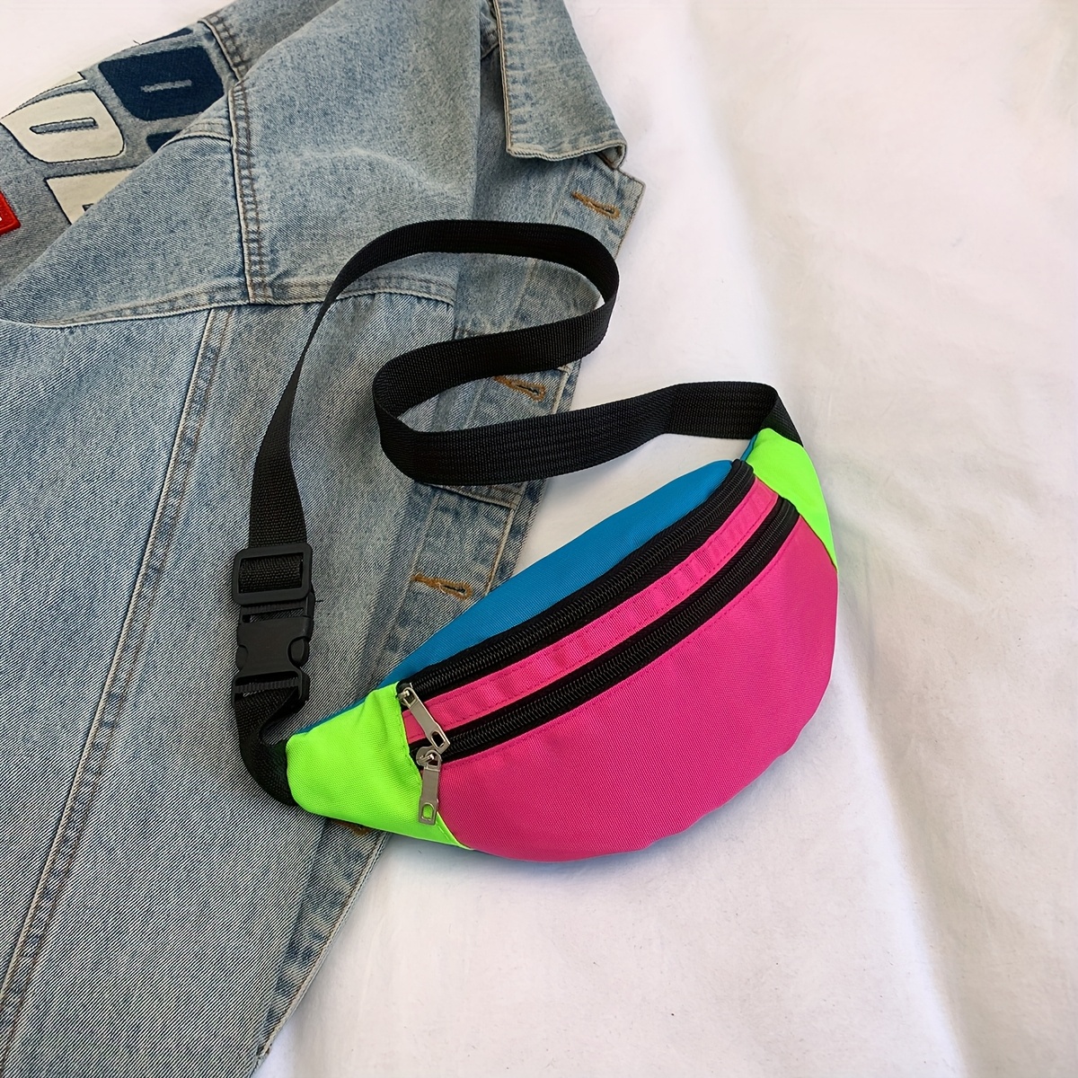 E-shop Strapazierfähige Nylon-Bauchtasche, geeignet für Wandern, Radfahren und Laufen. Crossbody-Handytasche mit verstellbarem Schultergurt,