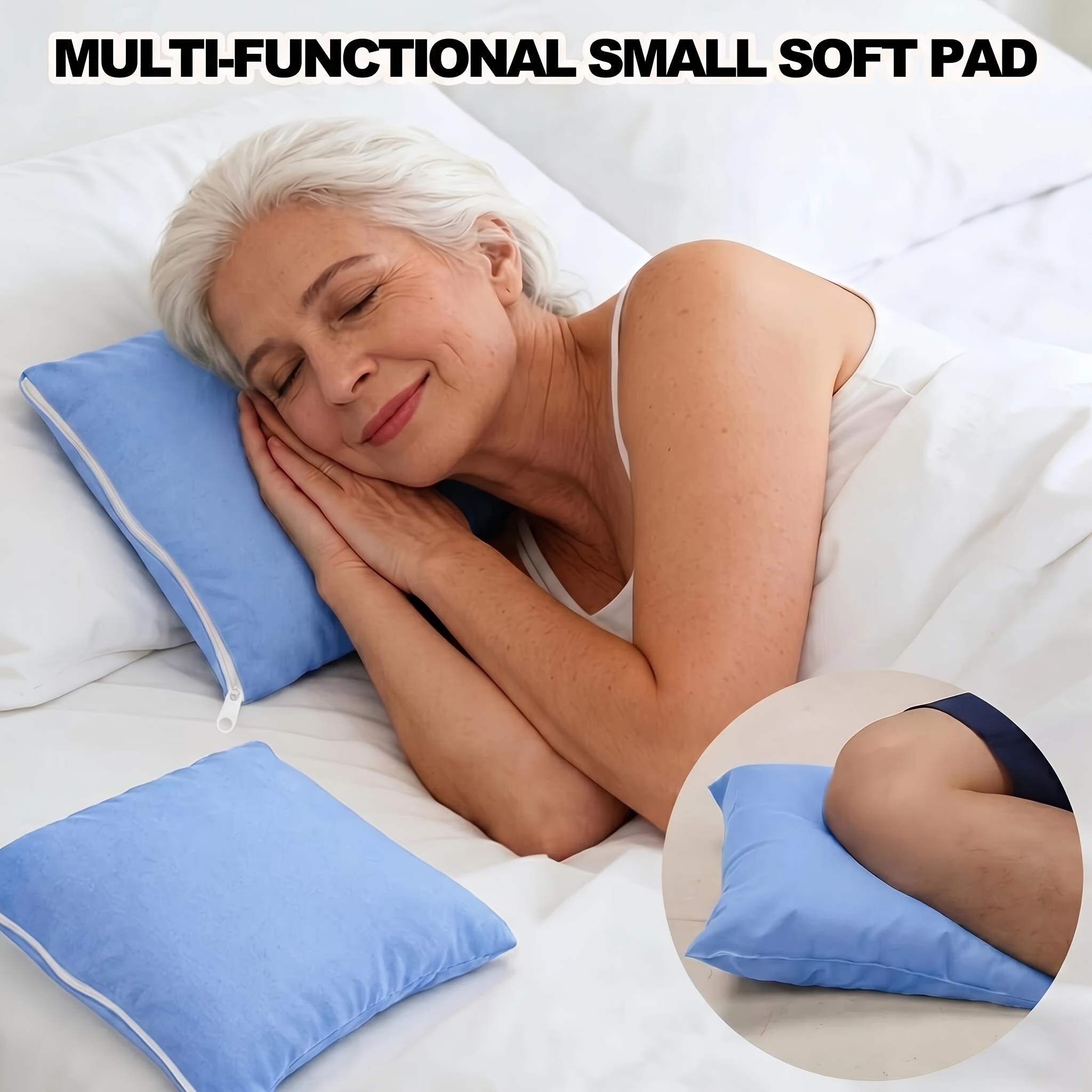 TEMU Coussin multifonctionnel souple pour oreiller de jambe, adapté aux personnes âgées, aux femmes enceintes et aux malades alités, coussin