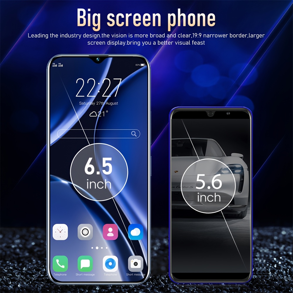 S23 Super Phone with 2+16GB, 6.5-Inch HD Display, 5MP + 8MP Camera, 3800Mah Large Battery, Dual SIM Dual Standby with TF Card, Compatible with Android 8.1, Suitable for Daily Work And Holiday Gifts.