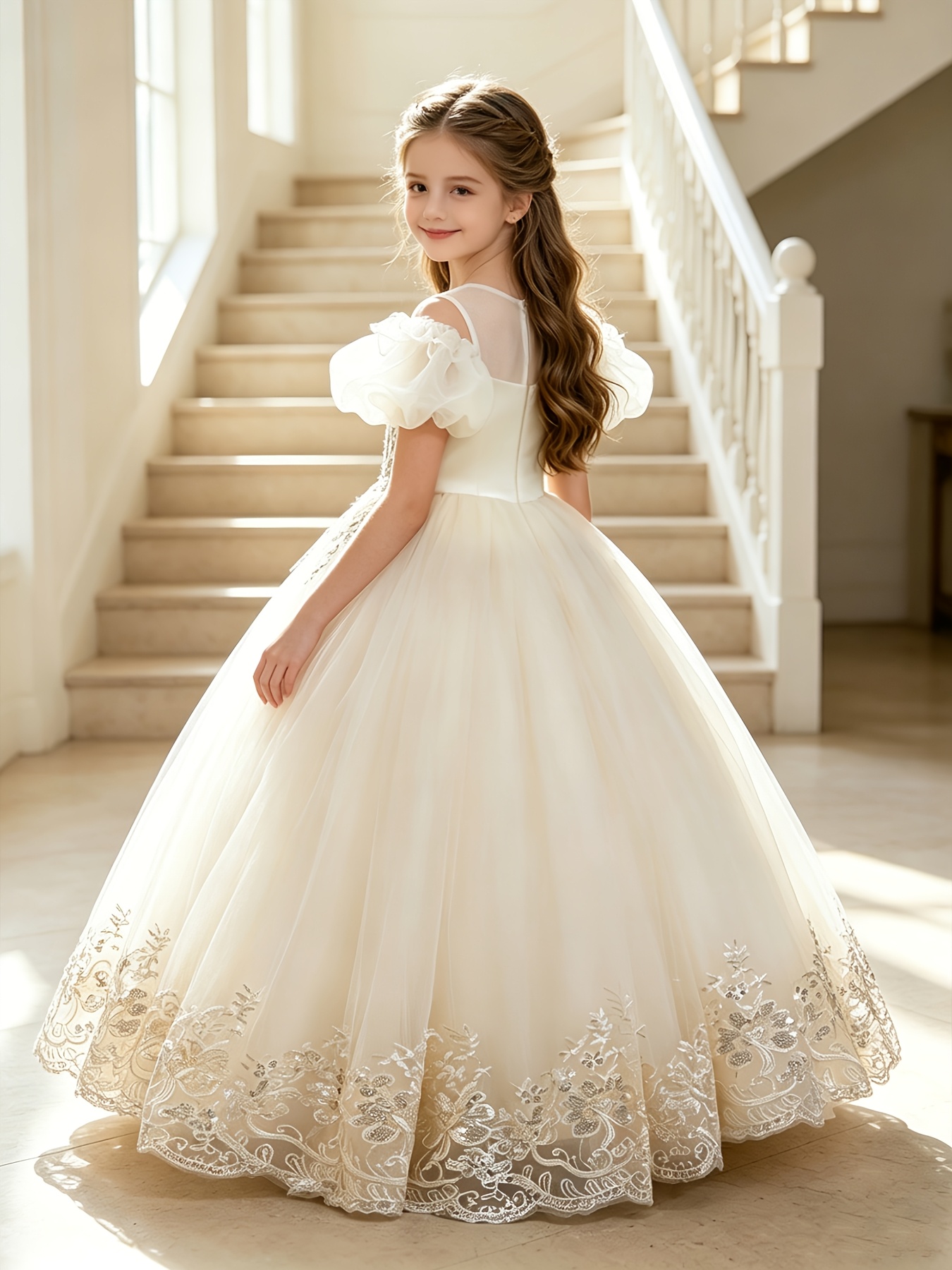 princess dresses costumes Sofia the First Inspired Dress - Purple Costume Cute puff sleeve design Princess Dresses For Girls 