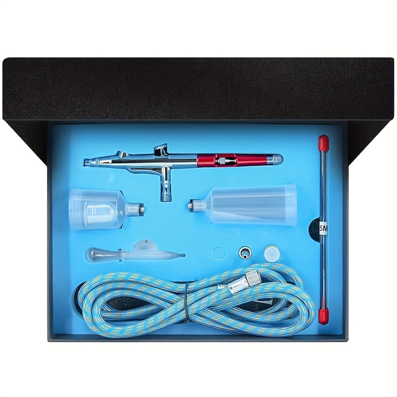 Image of Spray Gun Kit - Gravity Feed Spray Gun Set With 0.3 And 0.5 Mm Needle Set - Airbrush Set With 20cc And 40cc Replacement Cups For Nail Art, Cake Decoration, And Makeup