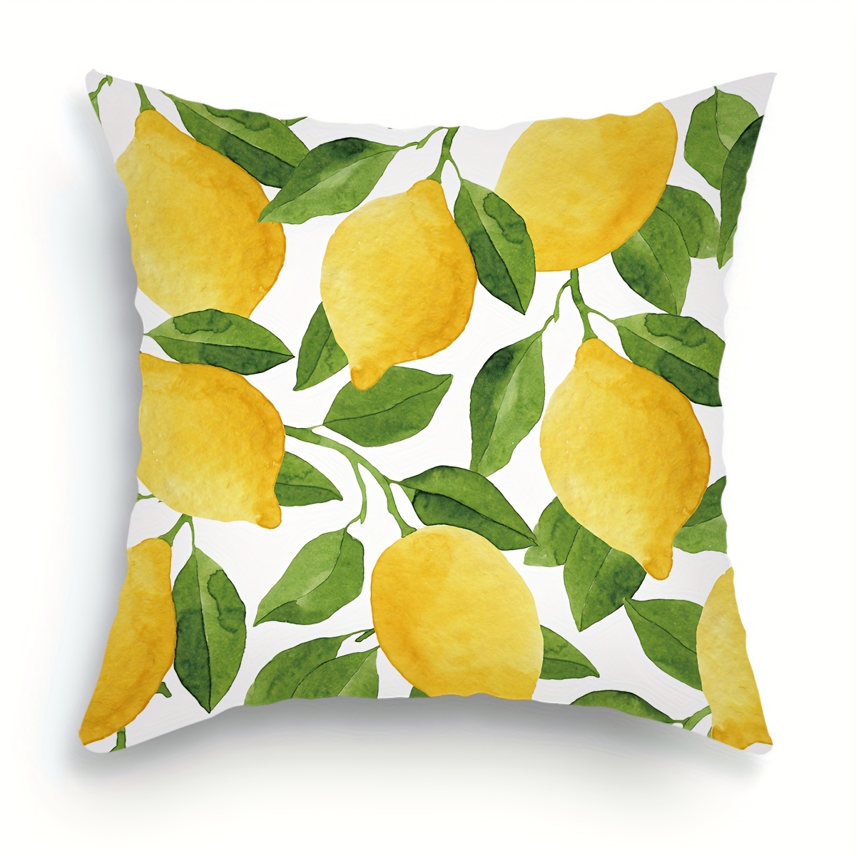 

1pc, Lemon Fruit Pattern Printed Pillowcase, Home Decor Sofa Cushion Pillowcase 18"x18