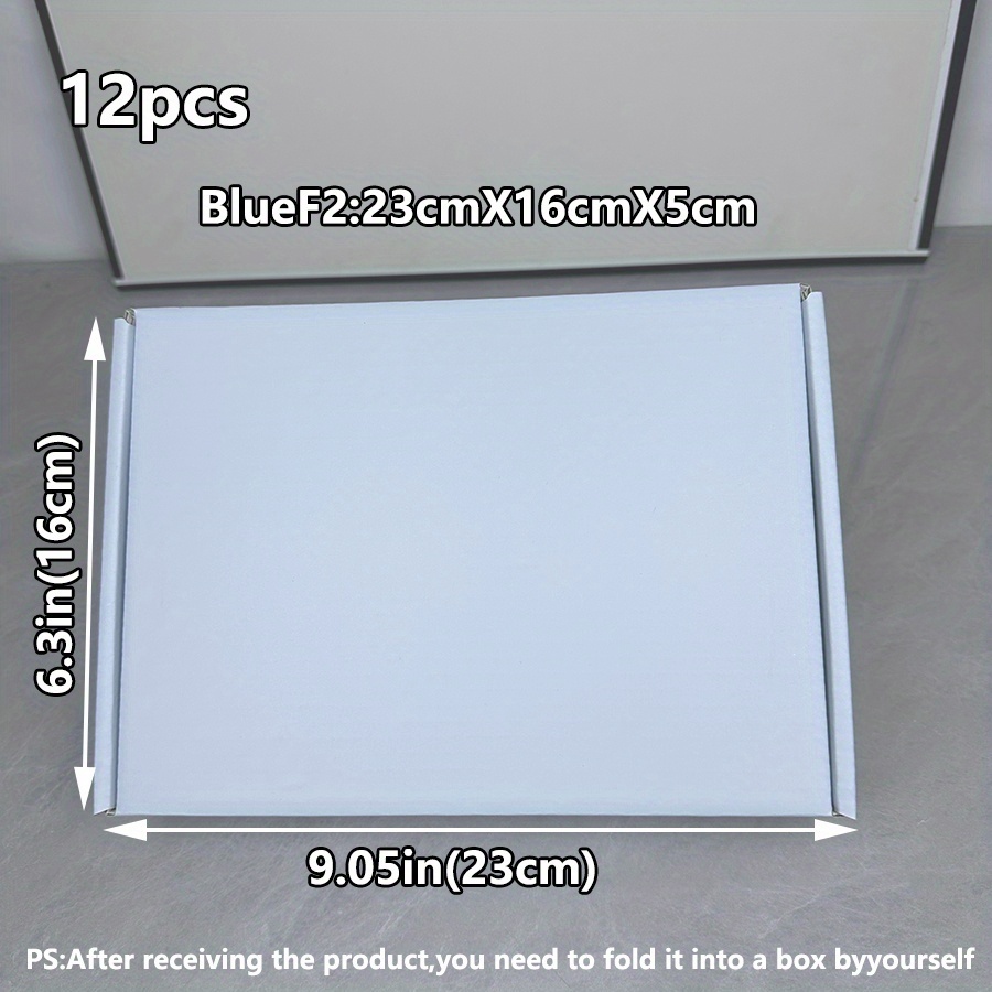 12pcs Colorful Foldable Gift Boxes, Rectangular Design