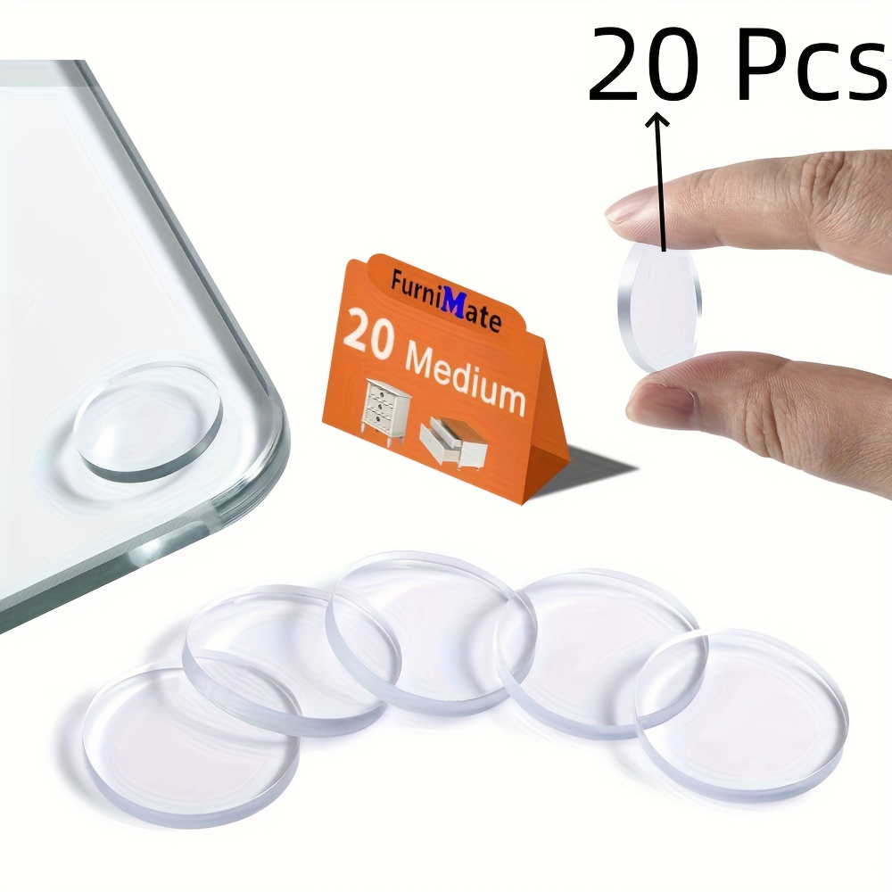 20pcs 4/ 5 Inch Non Adhesive Medium, Table Top Grippers, Pads, Glass Table Top Anti Slip Pads-glass Table Top Bumpers