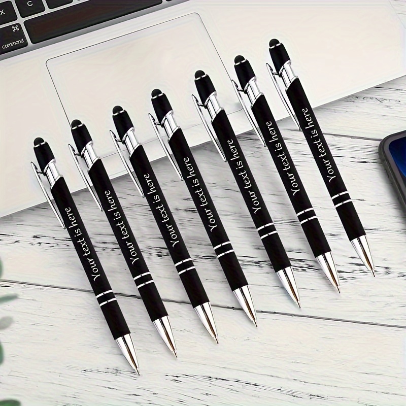

5pcs, Personalized Text Custom Metal Pen Out Of Touch Screen Pen, Women And Men Gift Pen, Company Name Custom Pen, Mother And Father's Day Gift, Father's Birthday Gift