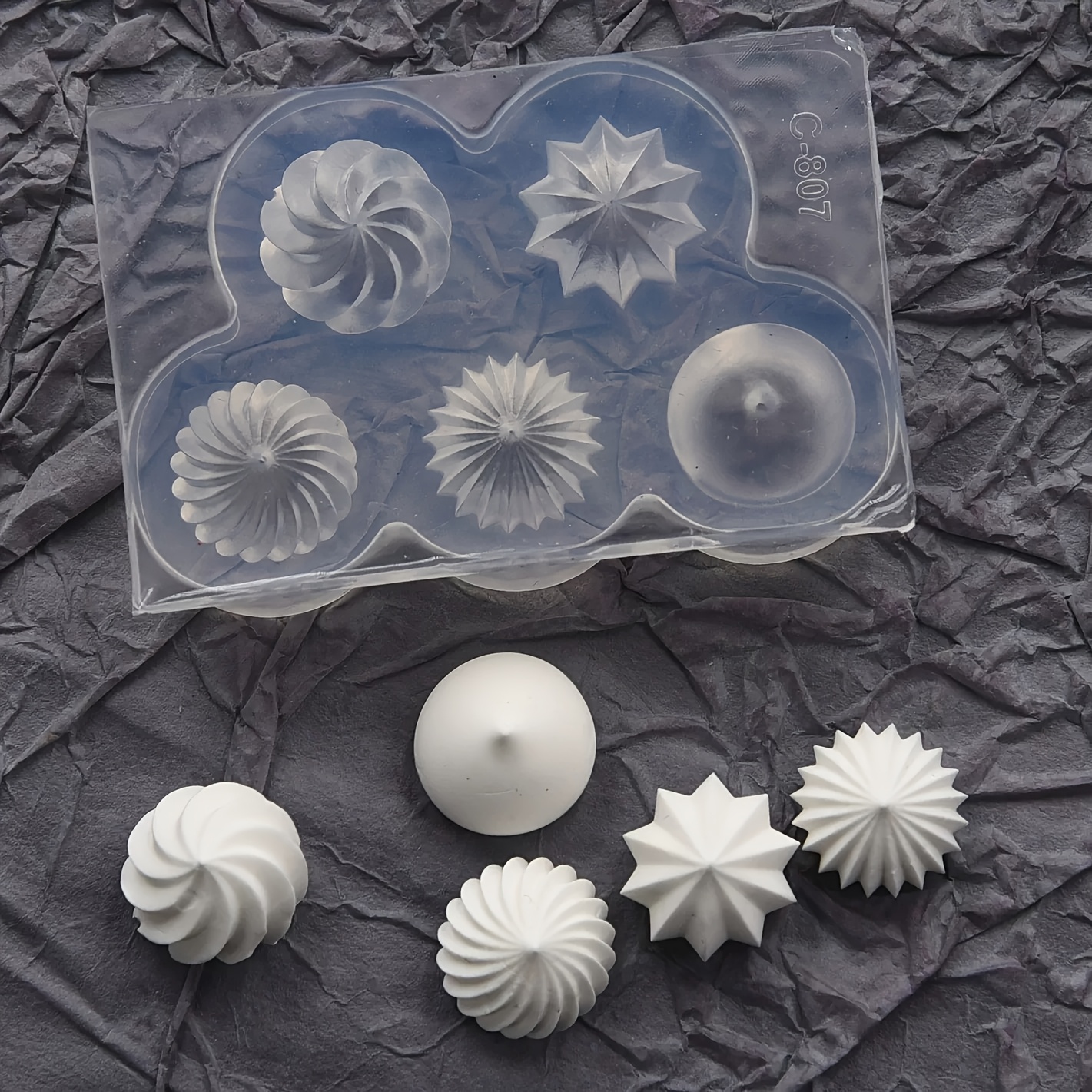 Miniature Play Simulation Three-dimensional Soft Clay Silicone Mold, Mini Diy Simulation Play Bead Making Silicone Clay Mold