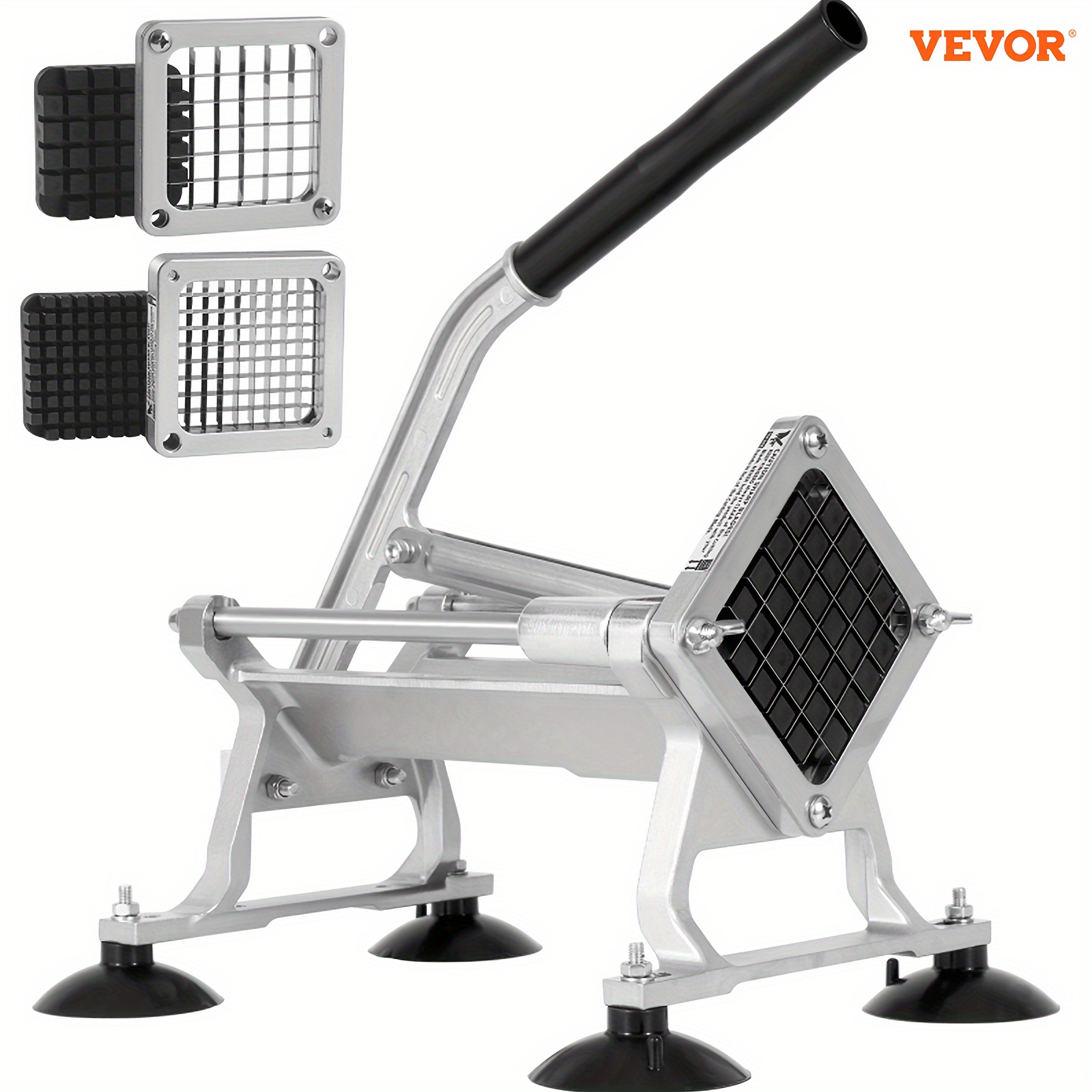

Vevor French Fry Cutter, 1/2" And 3/8" Stainless Steel Blades Potato Slicer, Manual Potato Cutter Chopper With Suction Cups, Great For Potato, French Fries, Cucumber, Vegetables, Carrot