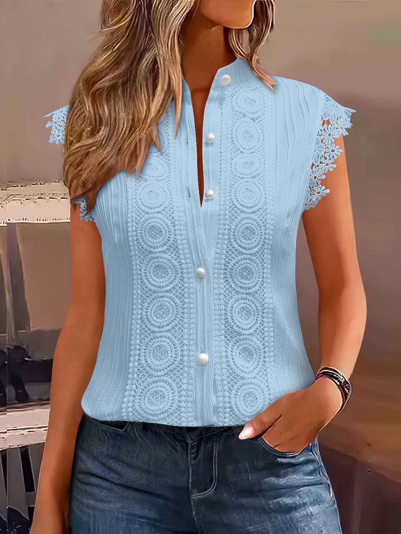 Ärmelloses Satin-Hemd Damen - Knopfleiste Bluse Für Büro & Freizeit Im Sommer