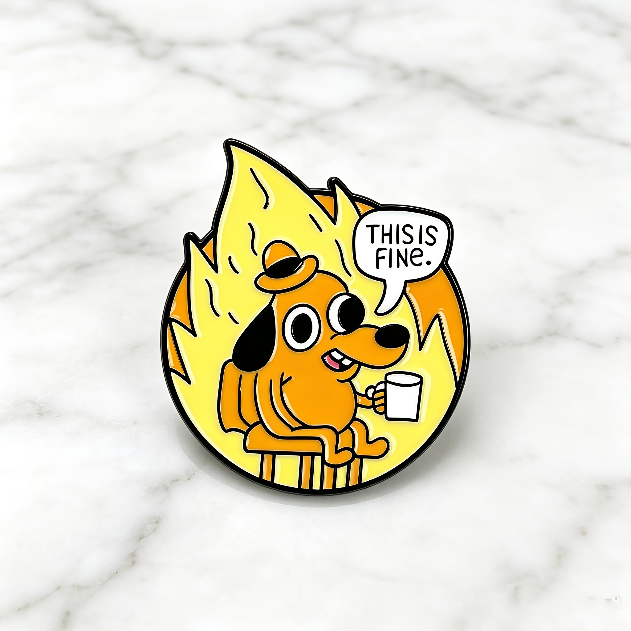 Image of "" Great "" Dog Cartoon Badge - Badge For Dog Lovers And Meme Enthusiasts, For Gifts