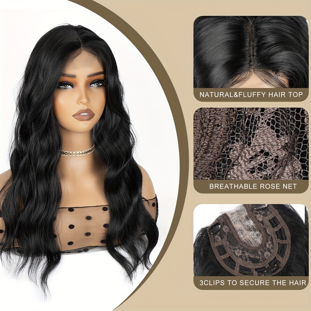 20in Synthetic Hair Topper with Fringe Bangs for Volume & Thinning Hair Amazon.com : Hair Toppers for Women: 20 main image 4