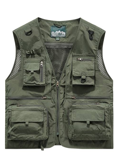 neue multi-pocket utility weste sommer herren angel fotografie mesh schnelltrocknendes gilet