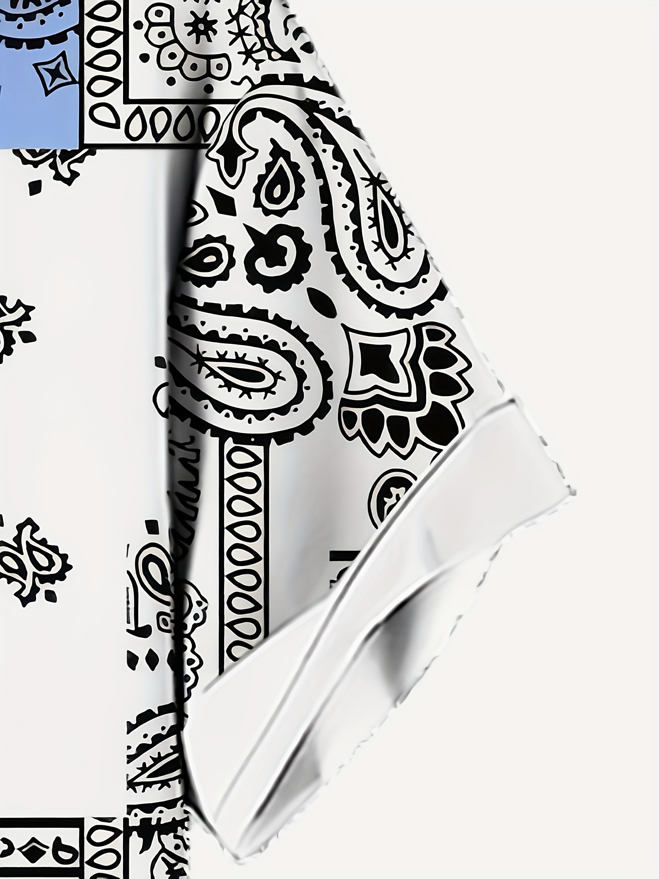 クラシックペイズリー柄メンズカラーブロック半袖ボタンダウンシャツ サマーリゾートバケーション メンズレジャーウェア - Temu Japan