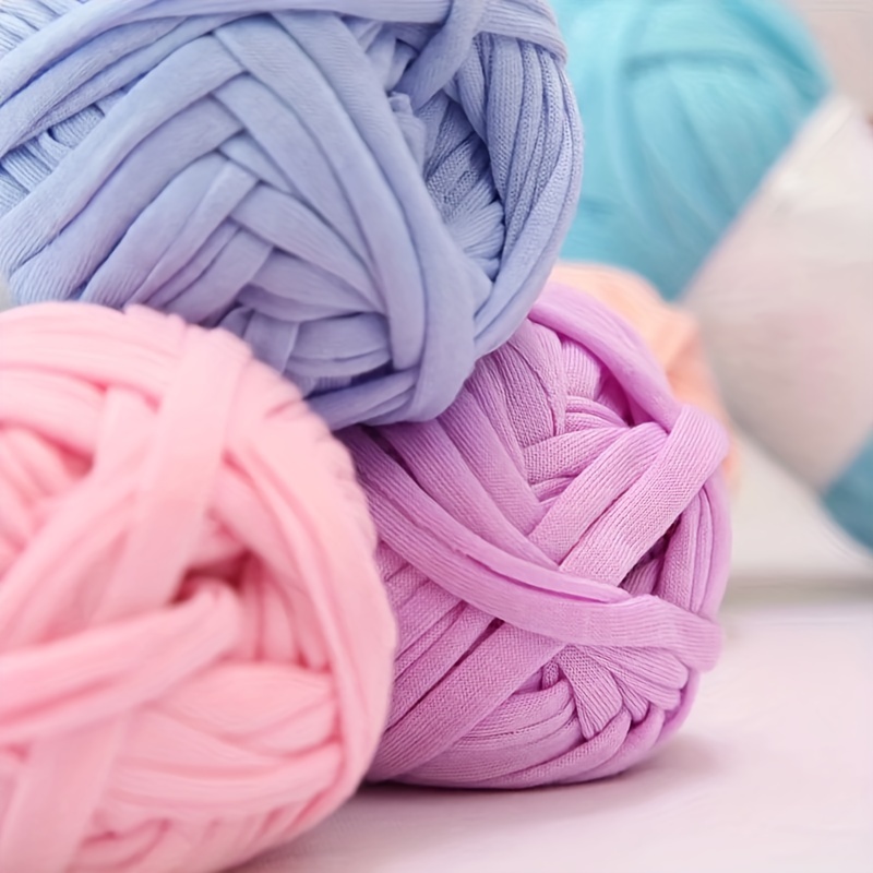 100 cotton soft knit fabric 1pc 3 52oz 134 51ft yarn crochet soft woven rug bag cushion crochet yarn   woven cloth strip yarn gift sewing knitting supplies