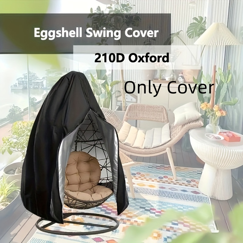 

heavy-duty" Waterproof Outdoor Egg Chair Cover - Durable 210d Patio Furniture Protector, Single Piece